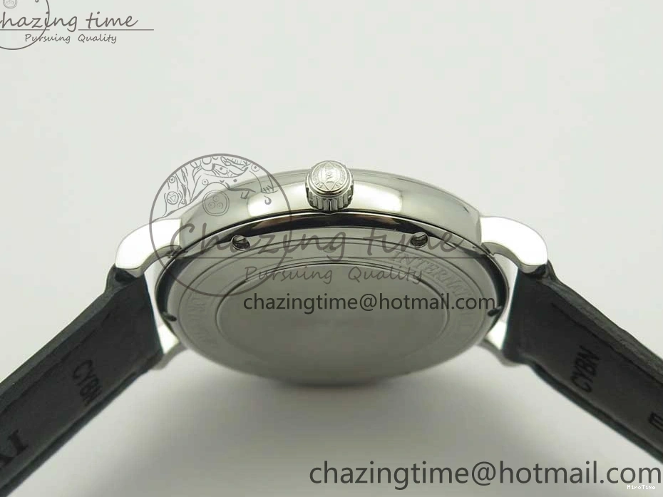 MIROTIME 0306 Supportive Portofino Automatic SS AF 1:1 Best Edition White Dial on Black Croco Leather Strap A 7184